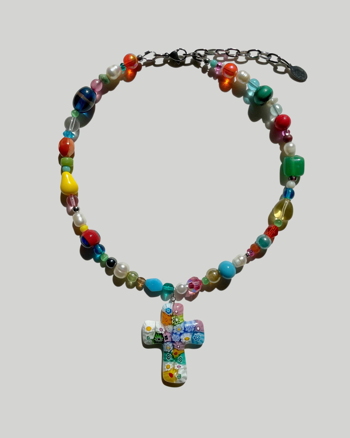 BIG Millefiori Cross Choker - Karo Koru