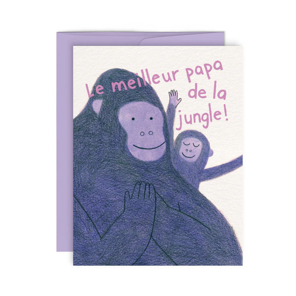 PAPA GORILLE - Carte de souhaits - Greeting Card - Paperole