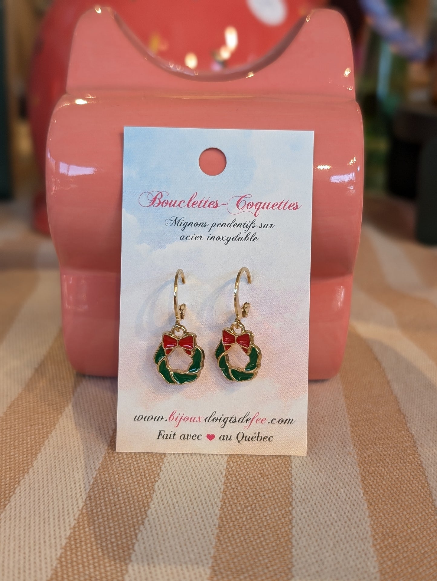 Collection de Noël boucles et colliers - Bijoux doigts de fée