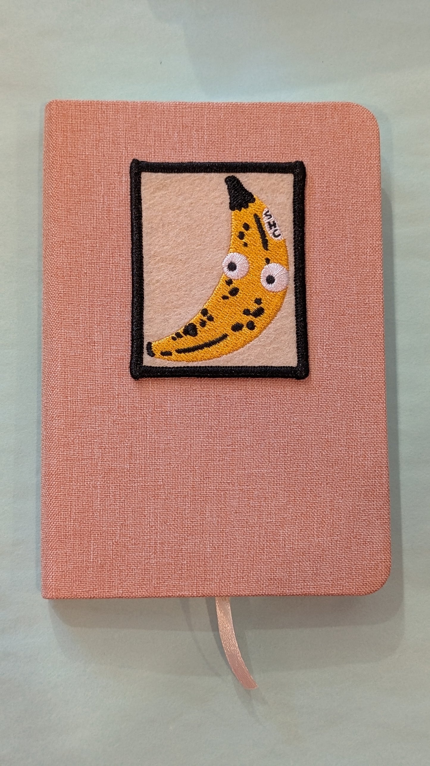 Carnet de notes en lin avec patch - Stay Home Club