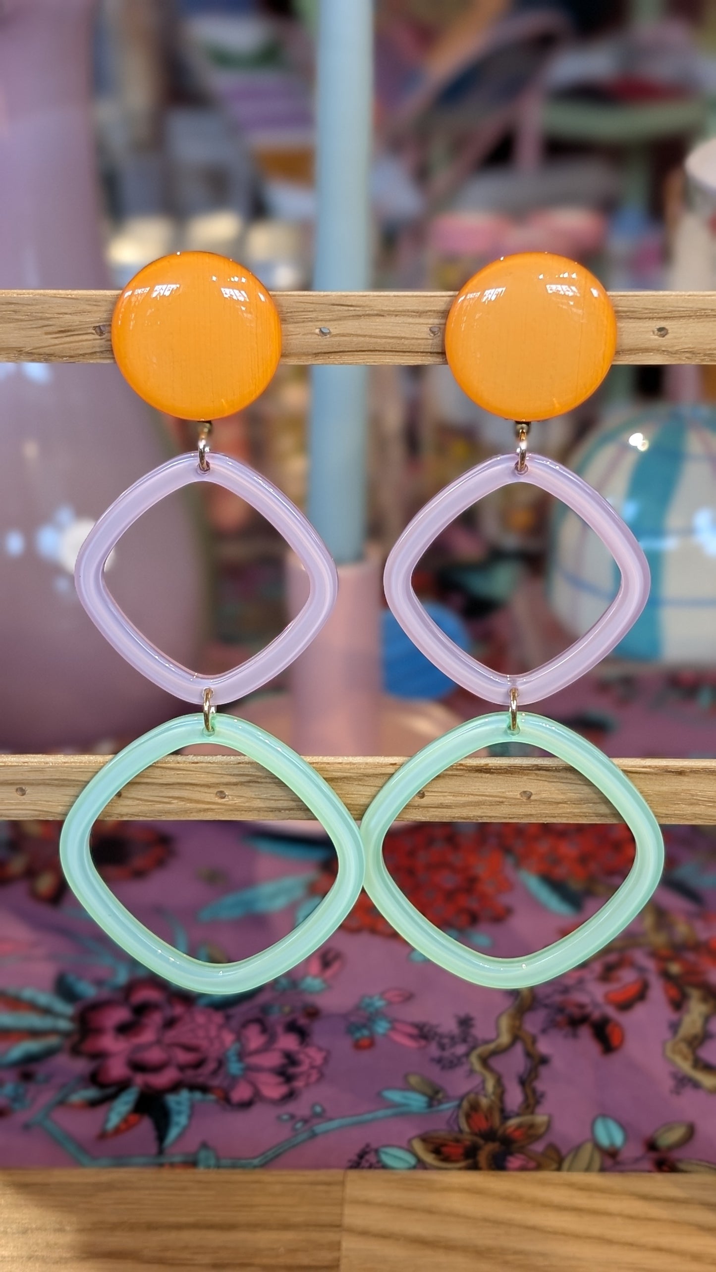 Collection boucles à clip en résine PRINTEMPS - Francine Bramli Paris