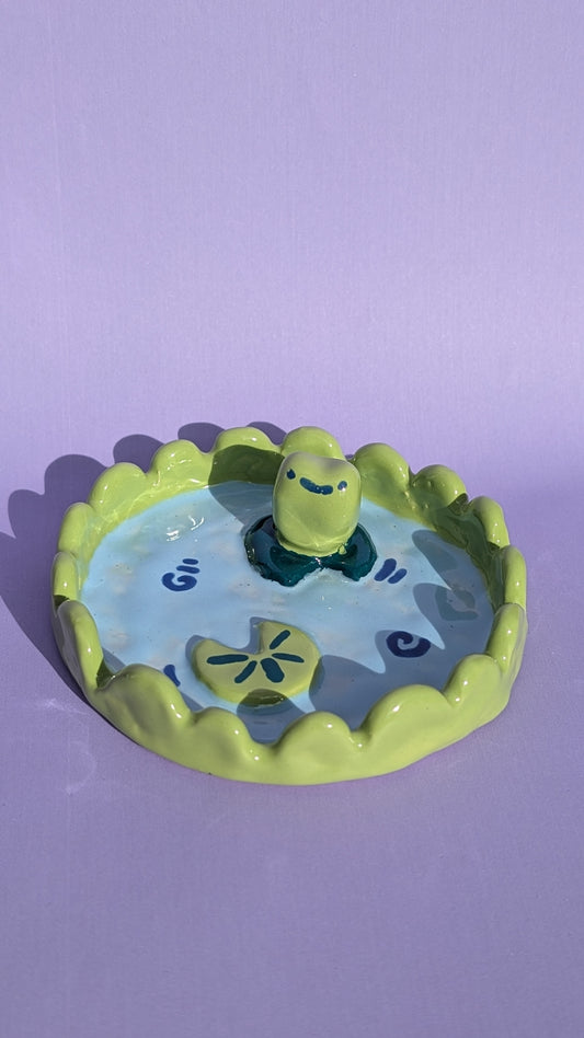 Soucoupe à bijoux en céramique Grenouille Trinket dish - Wolkenwinkel
