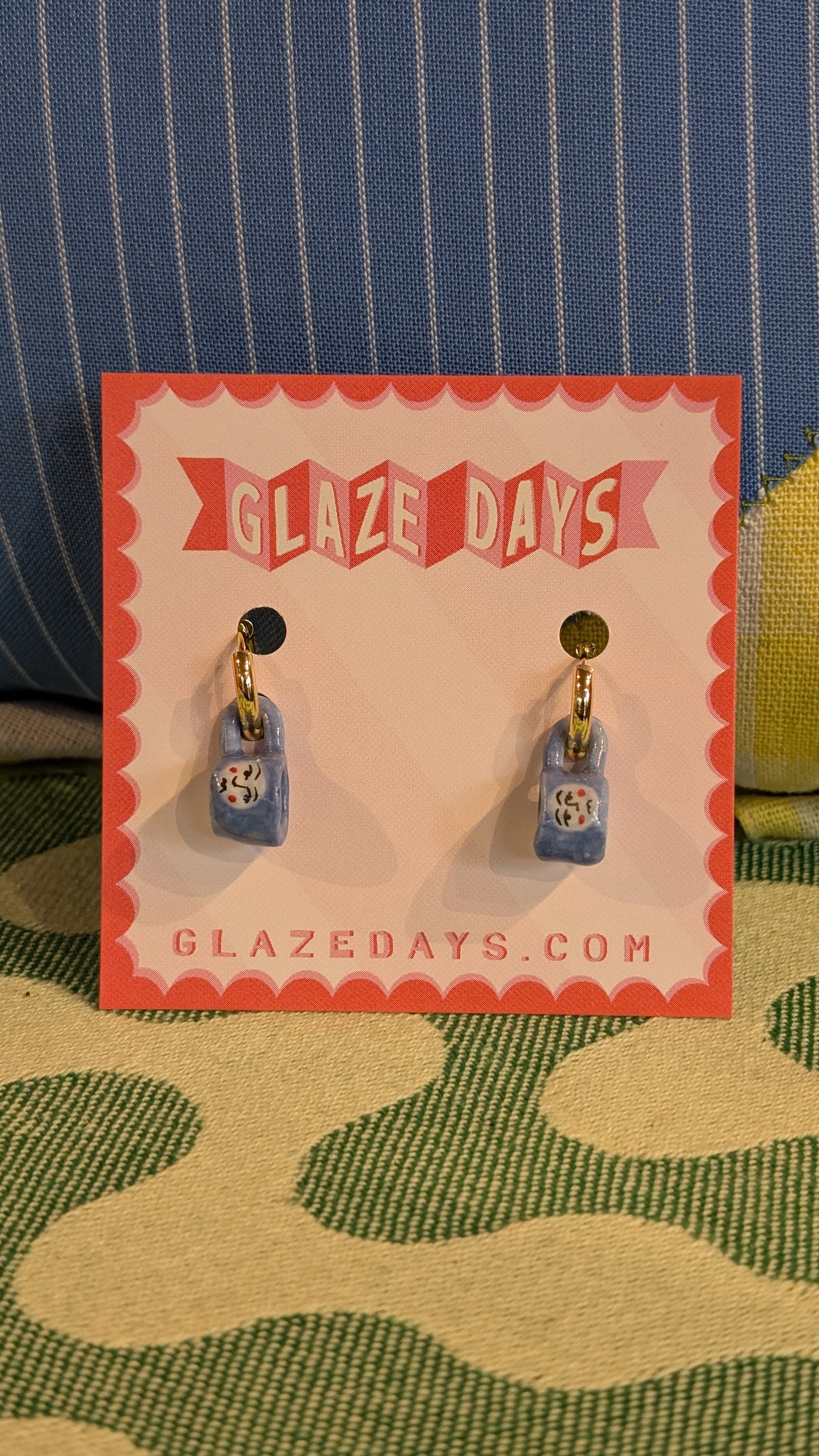 Boucles en Porcelaine ''Moon Face'' - Glaze Days