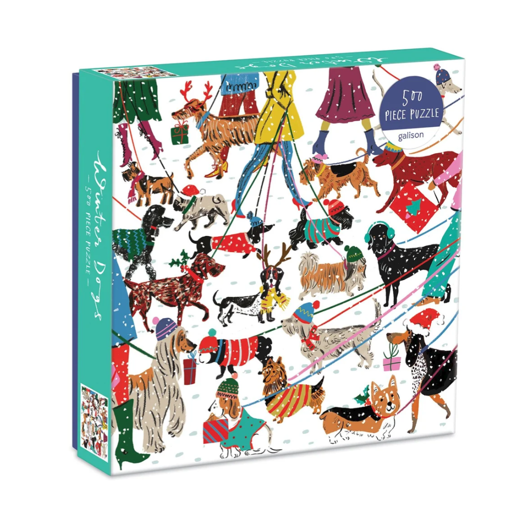 Casse-tête " Winter Dogs " Puzzle - Galison 500 pieces