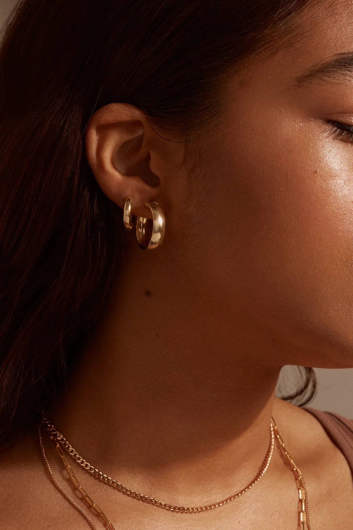 ANNEAUX BASIQUES argent ou plaqué or / CHUNKY HOOPS - Treasure Box