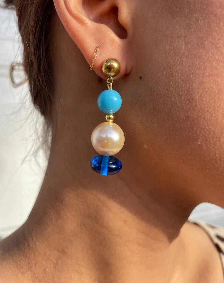 Asang Gold Beaded Earrings - Karo Koru