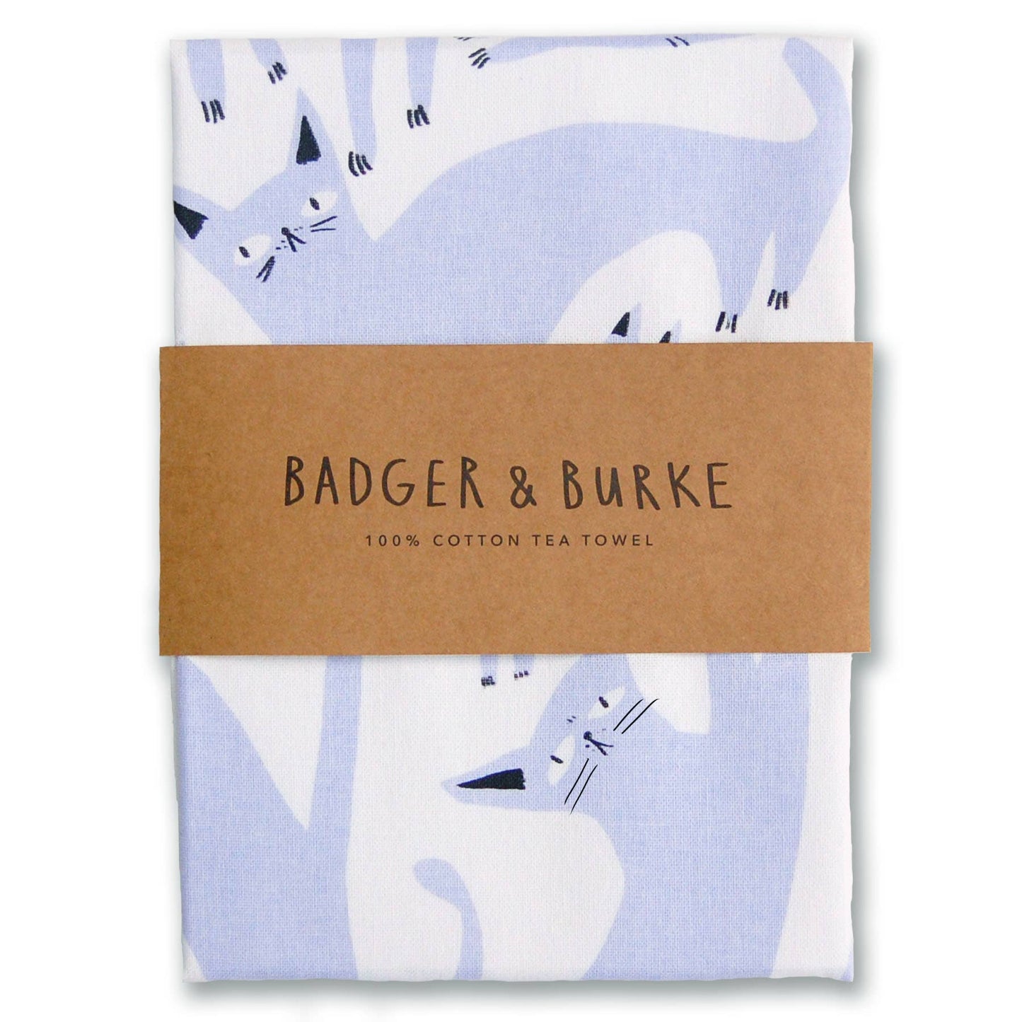 Linge vaisselle Lavender Cats Tea Towel - Badger & Burke