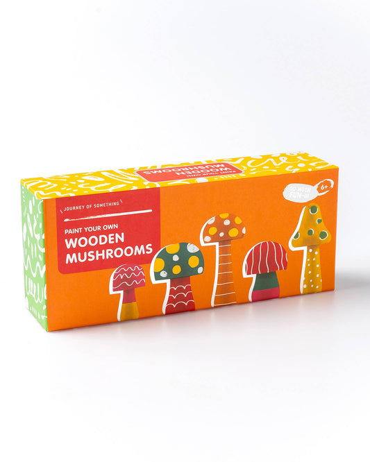 Kit pour peindre des champignons en bois - Paint Your Own Wooden Mushrooms - Journey Of Something