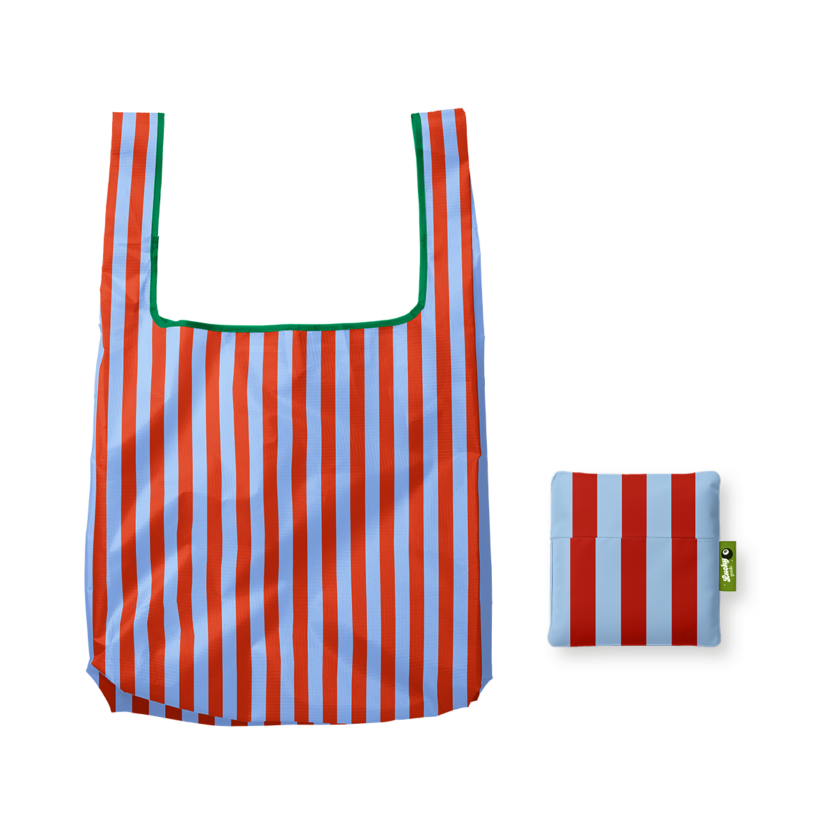 Sac pliable en Nylon Rayures Blue & Maroon - Lucky Goods