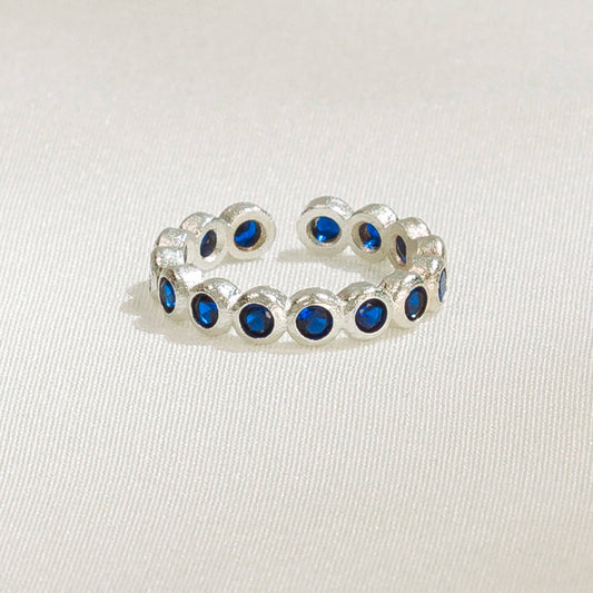 Bague Amélia en argent bleu nuit - Agapée