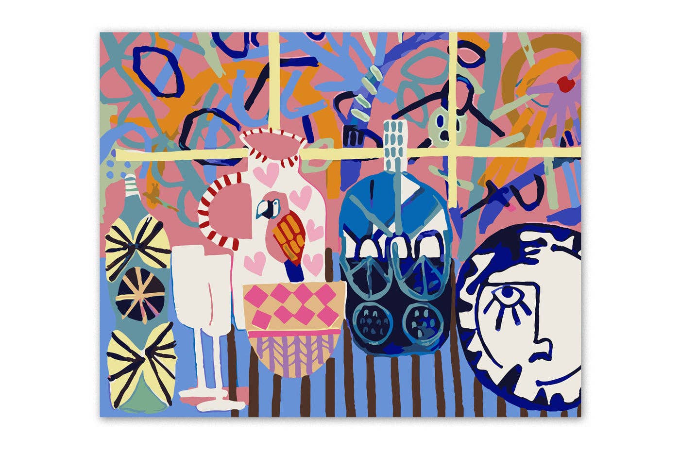 Peinture à numéro ''Kitchen Window'' Paint by Numbers - Journey Of Something