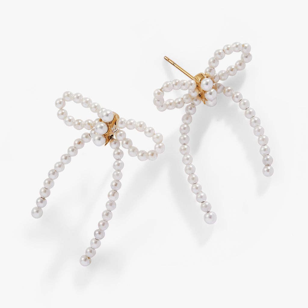 Boucles en Perles de Nacre Bow - Alex and Ani