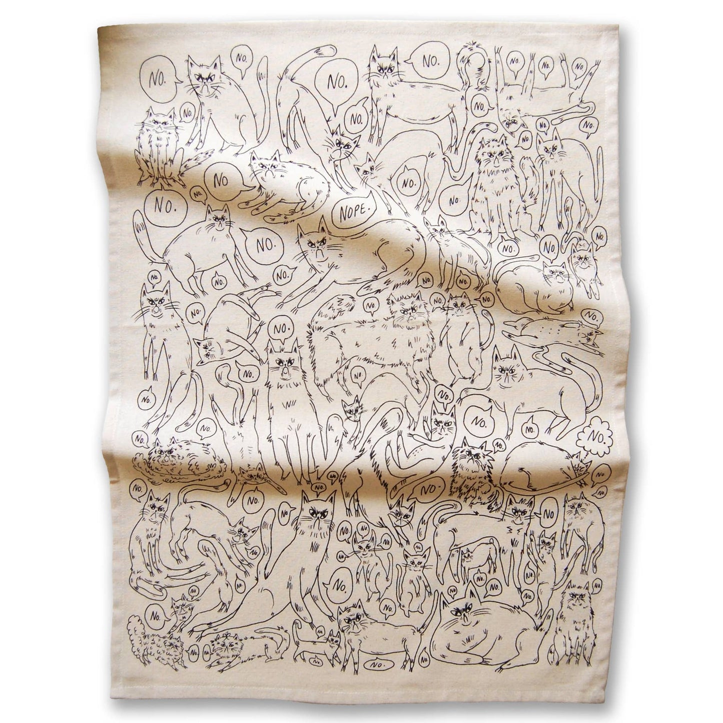Linge vaisselle Snitty Kitty "NO NO NO" Tea Towel - Badger & Burke