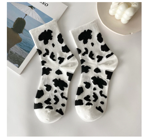 Chaussettes en coton imprimé vache - Rainbow Unicorn Birthday Surprise