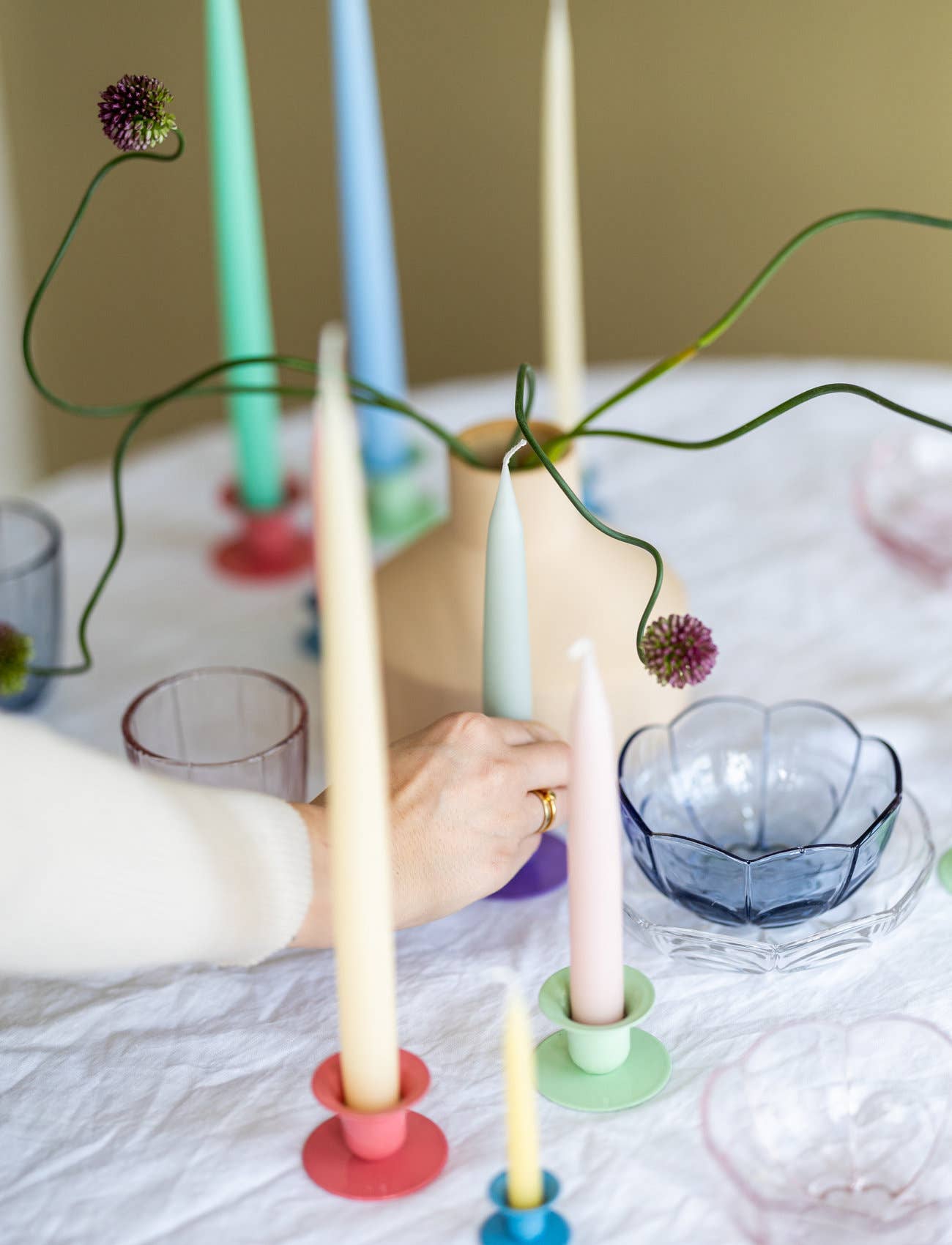 Paire de bougies Danoises Ivoire - Taper Candles