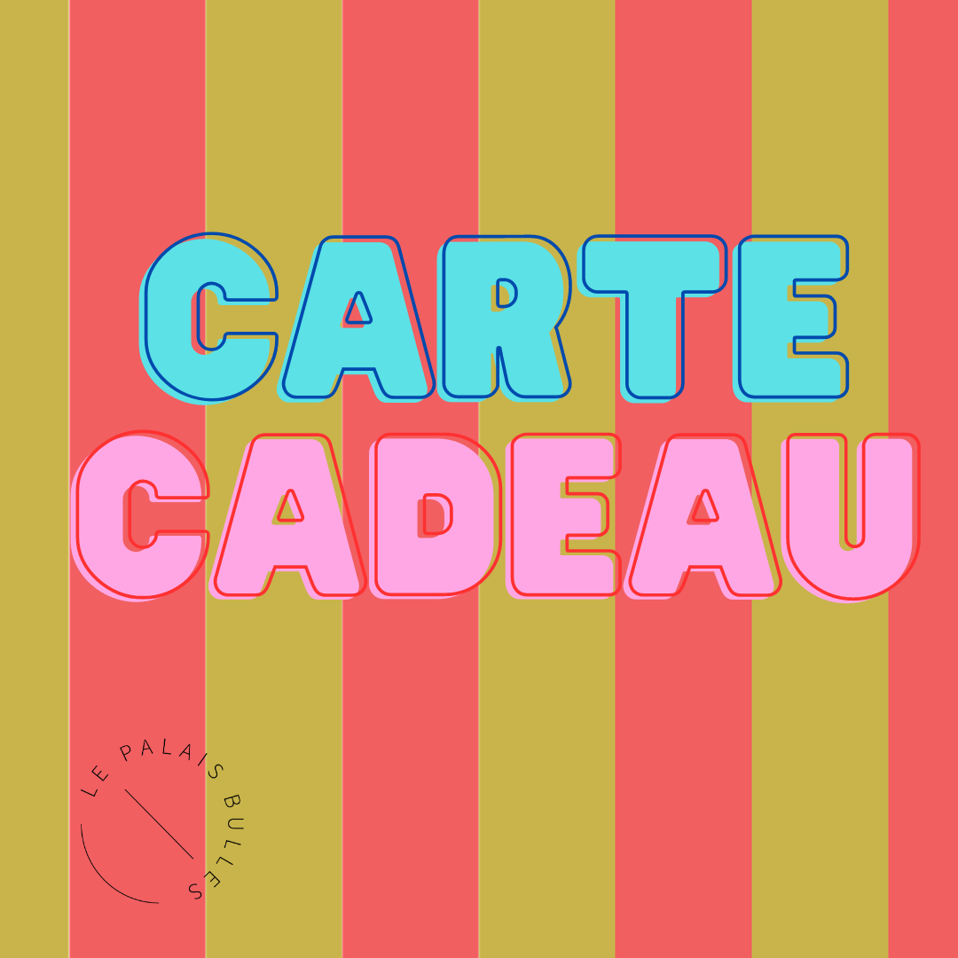 carte cadeau bleu et rose avec rayures en fond