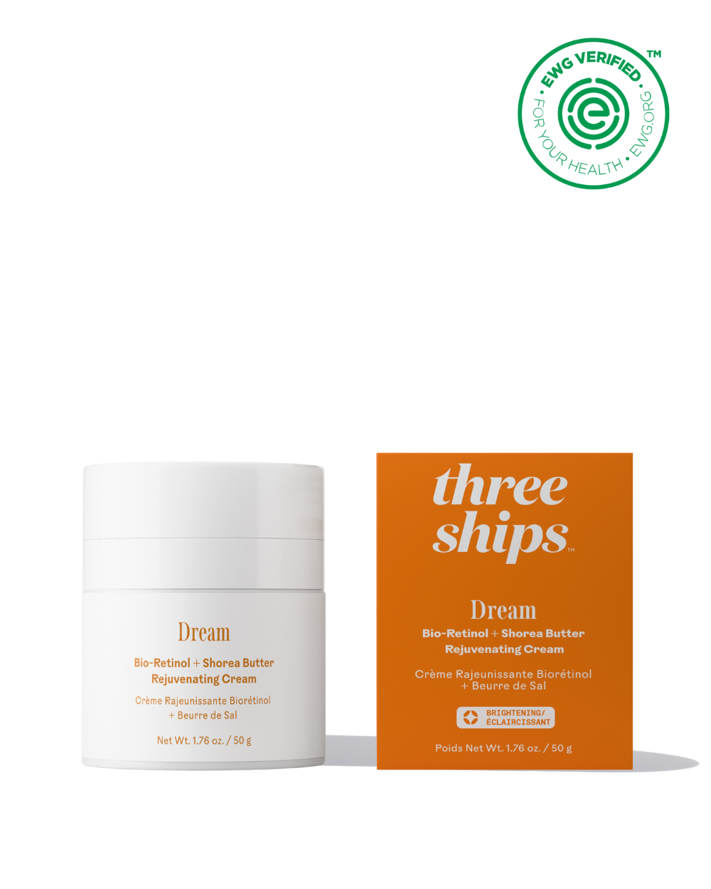 Crème rajeunissante Dream Bio-Rétinol + beurre de Shorea - Three Ships