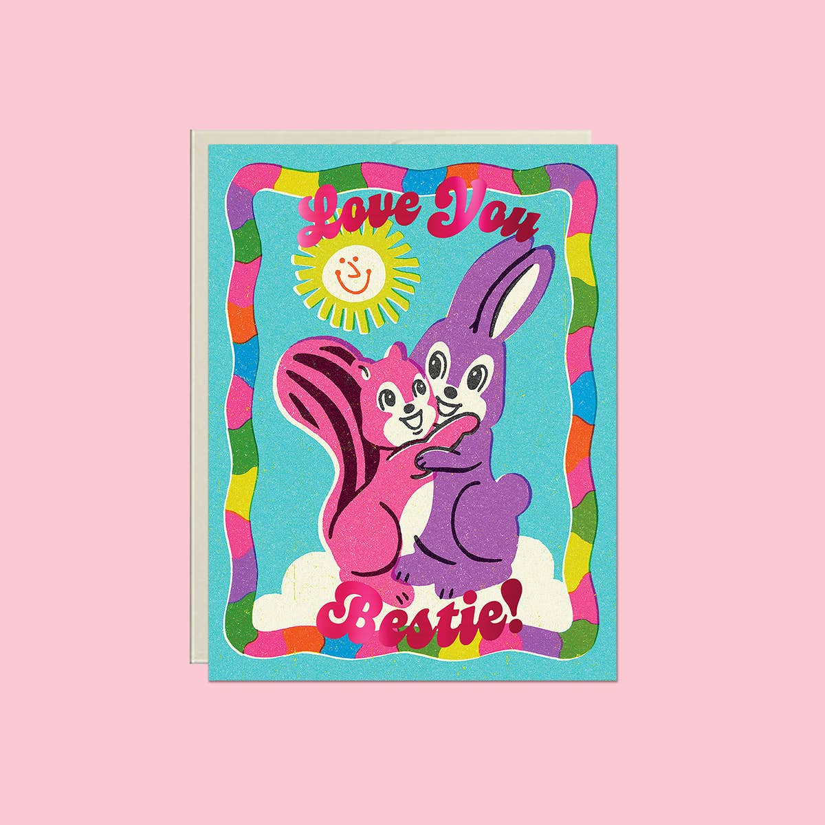 Carte de souhait "Love You Bestie!" - Lucky Goods Paper