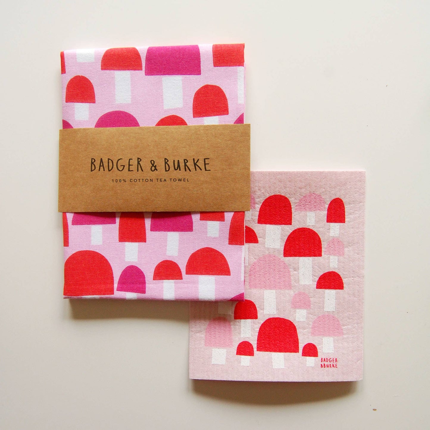 Linge vaisselle Mushroom Tea Towel - Badger & Burke