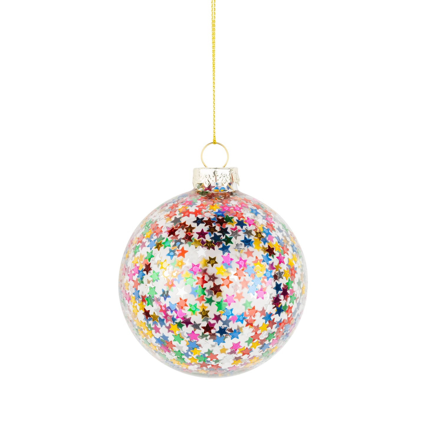 Ornement en verre ''Confettis Étoiles'' - Silver Tree Home & Holiday