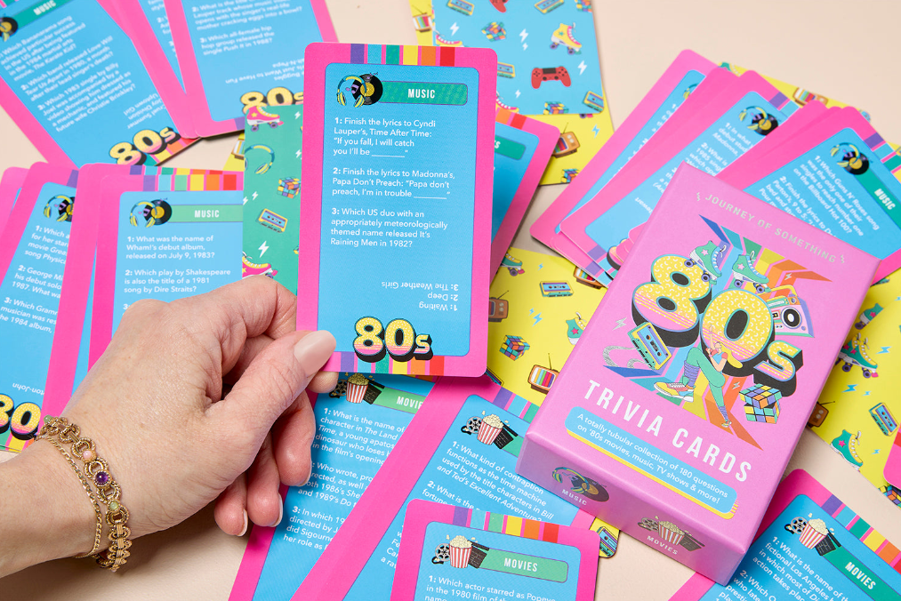 Jeu de Cartes Trivia des années 80 - 80's Trivia Cards - Journey Of Something
