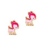 Boucles d'oreilles à tiges oreilles percées en émail - Girl Nation