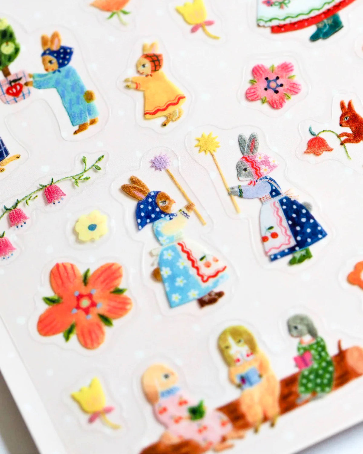 Feuille de Stickers Sheet - Rabbit Garden - Aiko Fukawa Her Winter Flowers