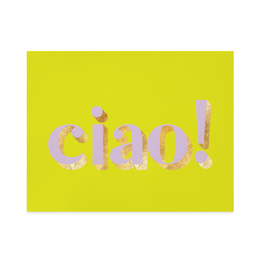 Carte de souhaits - Retro Ciao- Halfpenny Postage
