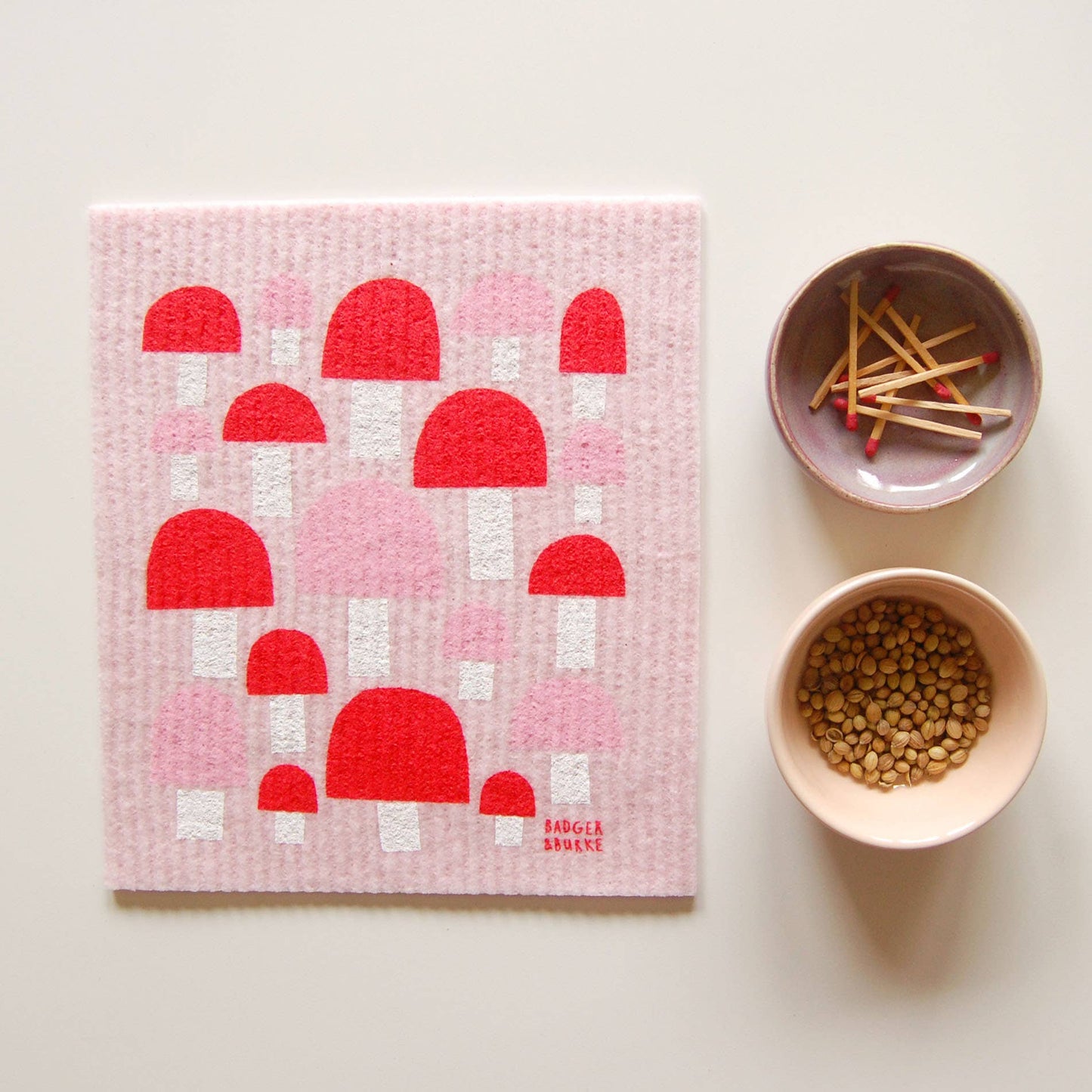Essuie-Tout reutilisable Mushroom Sponge Cloth - Badger & Burke