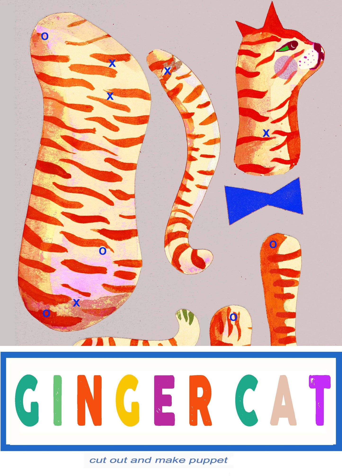 Marionette à fabriquer Ginger cat puppet - Wini-Tapp