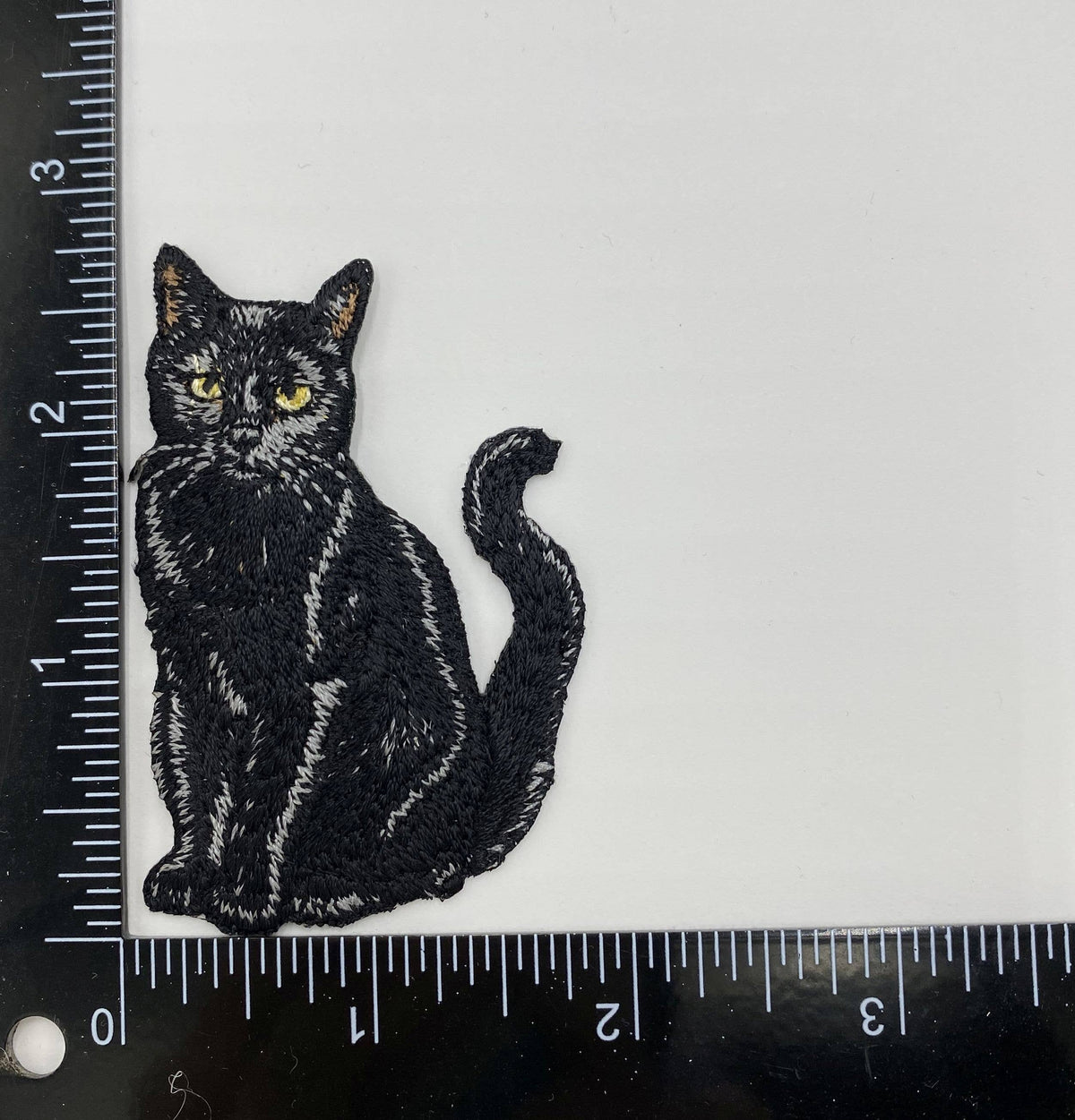 Patch thermocollant brodé ''Chat noir'' Embroidered Iron on Patch