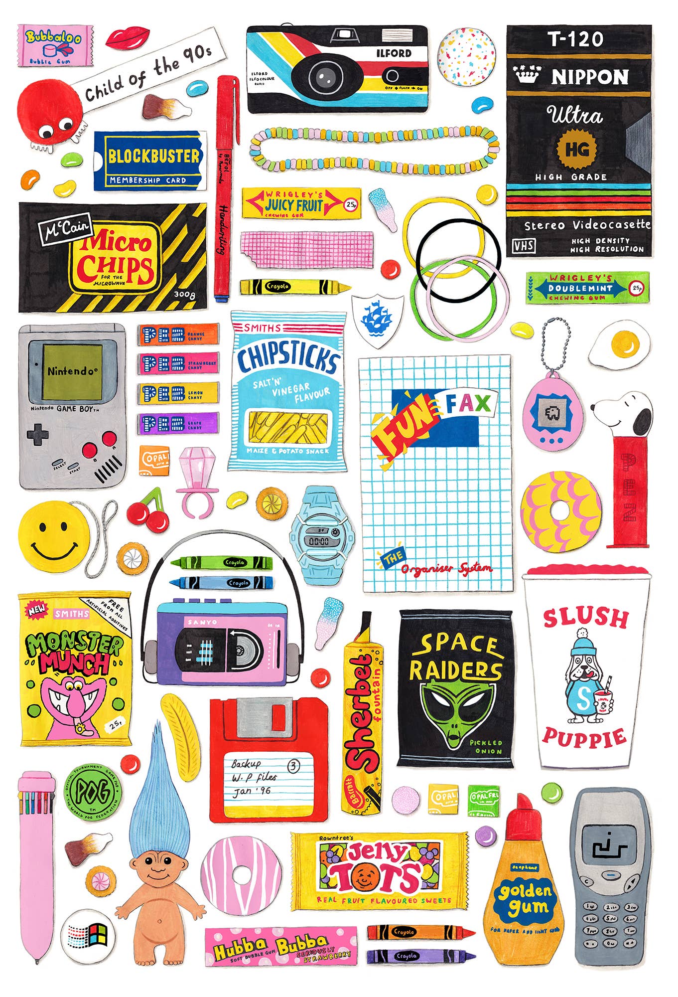 Casse-tête Retro 90's - 1,000 piece premium puzzle - Happily Puzzles