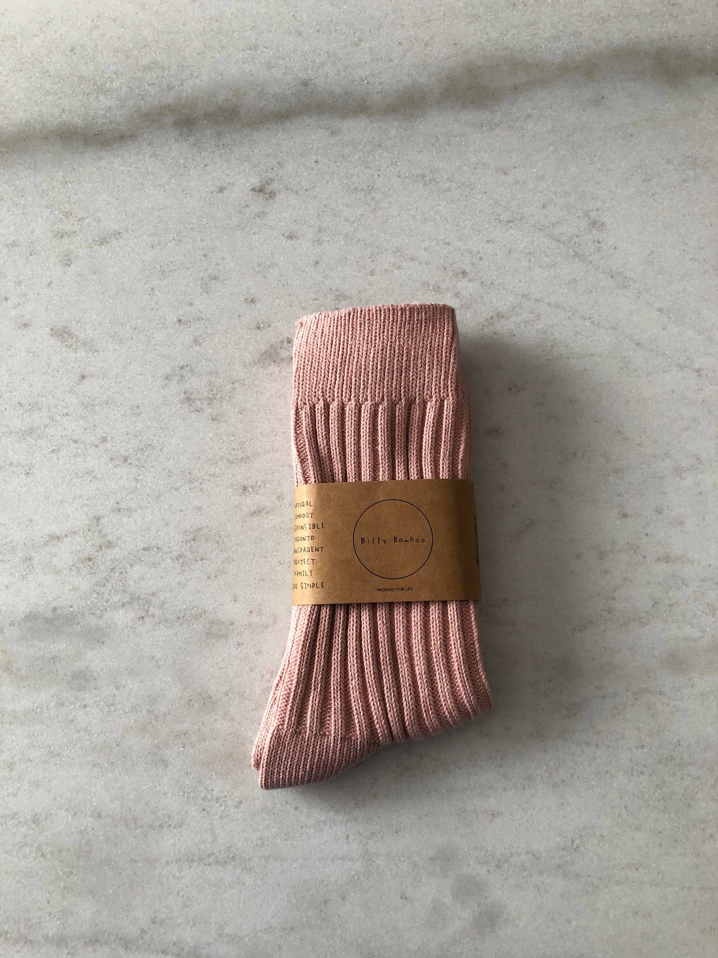 Chaussettes hautes en coton côtelé - Ribbed Cotton High Socks - Billy Bamboo
