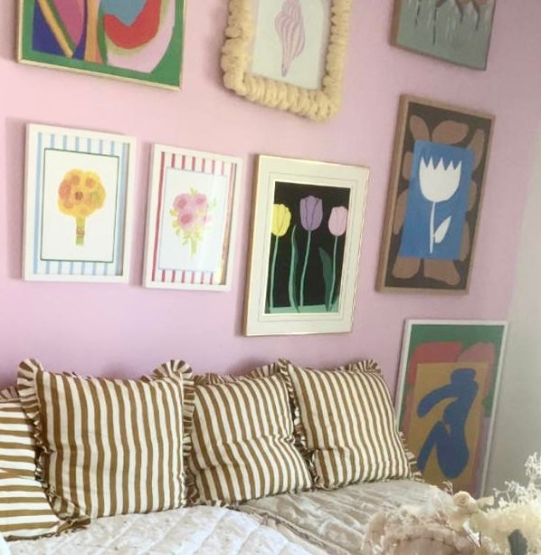 Coussin rayé en lin - TPC