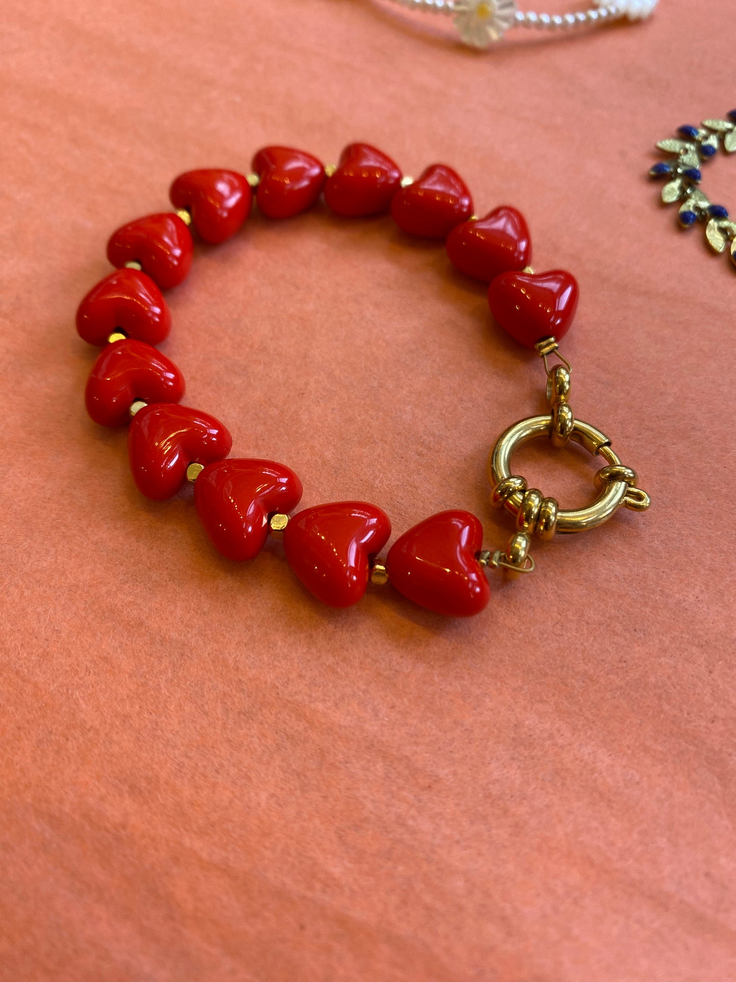 Bracelet Gabin - Rouge - Marie de la louise MDL