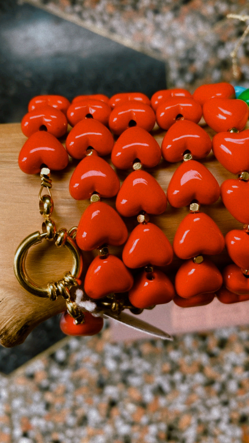 Bracelet Gabin - Rouge - Marie de la louise MDL