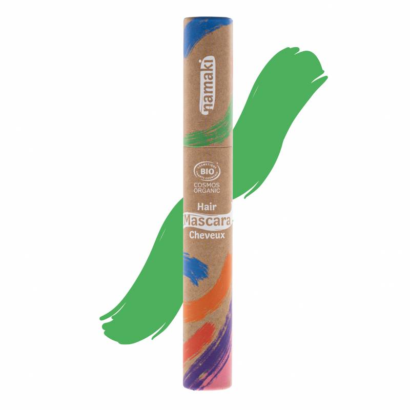 tube de mascara pour cheveux naturel vert