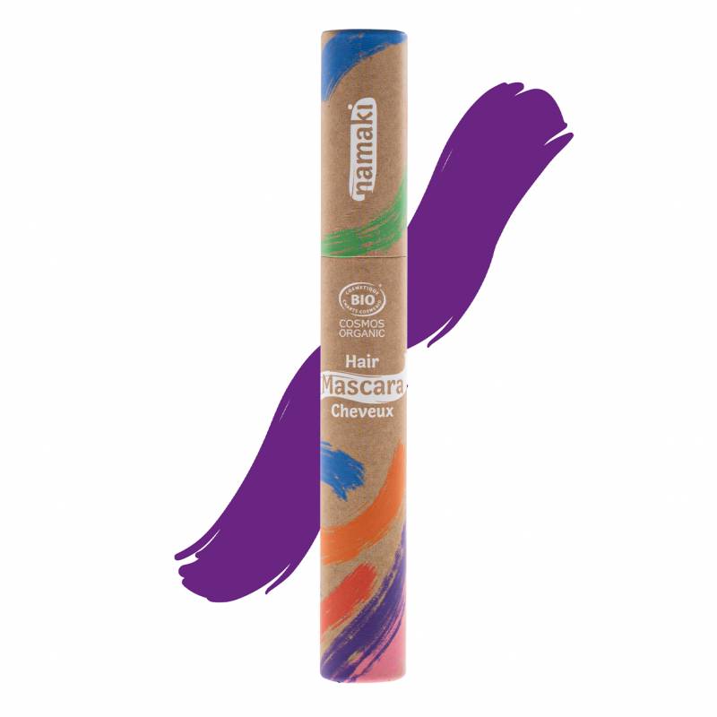 tube de mascara pour cheveux naturel violet