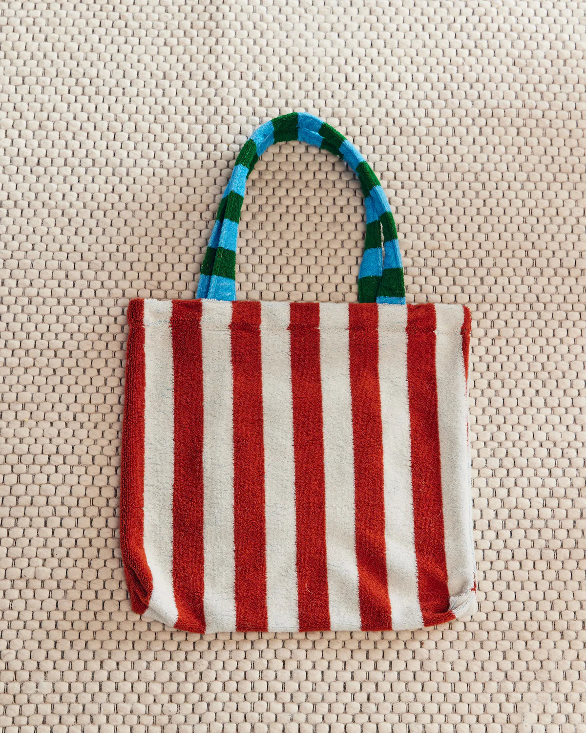 Sac en tissu éponge Terry Tote Field Stripe - Dusen Dusen