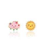 Boucles d'oreilles à tiges oreilles percées en émail - Girl Nation