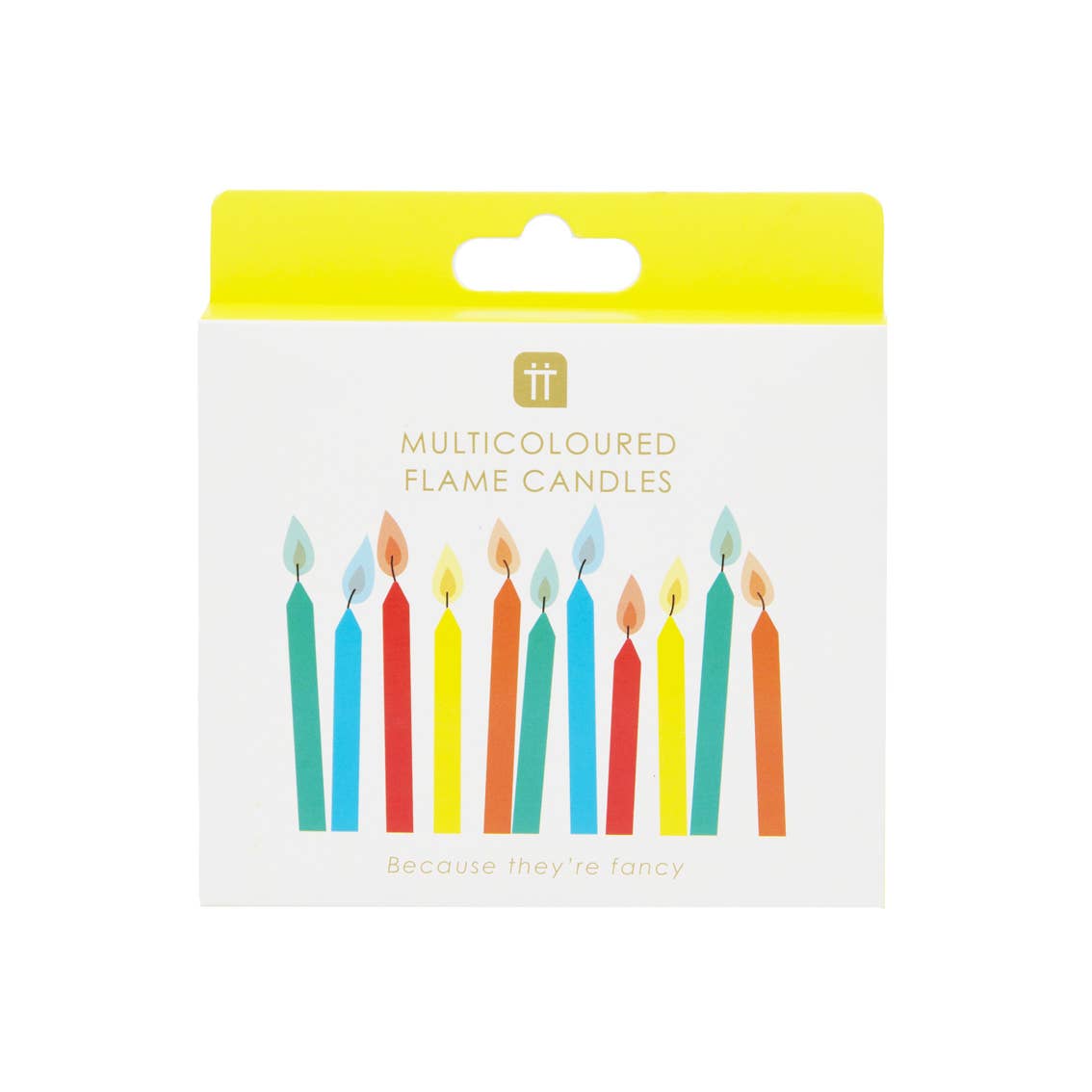 Bougies d'anniversaire Flammes colorées - Paquet de 12