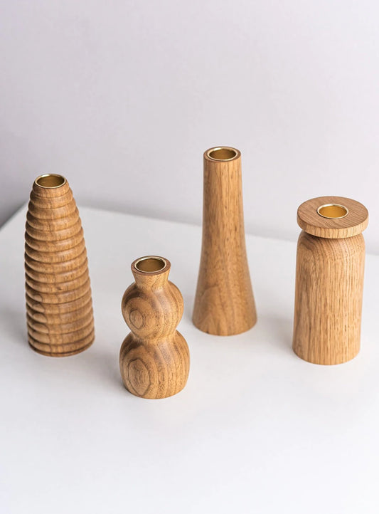 Collection Bougeoirs en bois - Le Tenon et la Mortaise