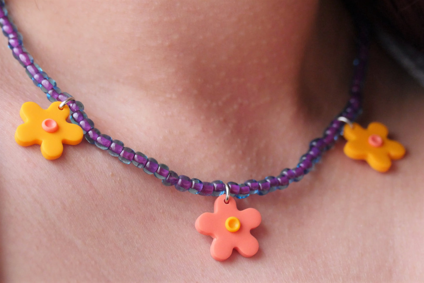 Collier perles - Crocodile Agile