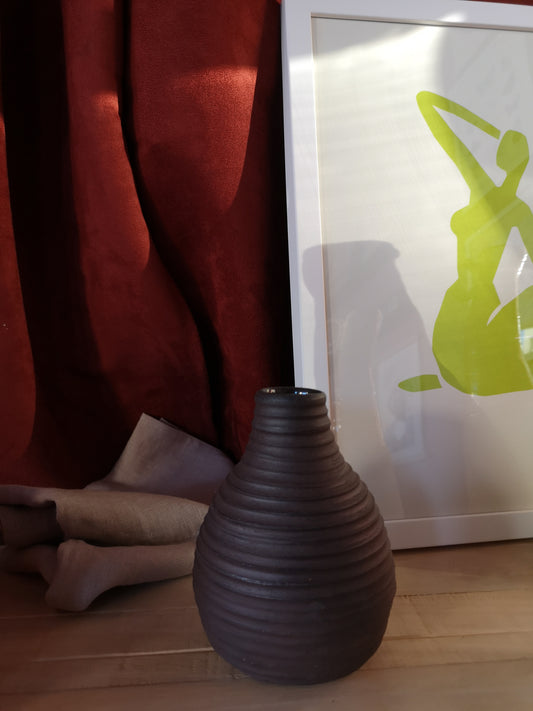 Vase Chocolat texturé - Anne-Rose Gorroz