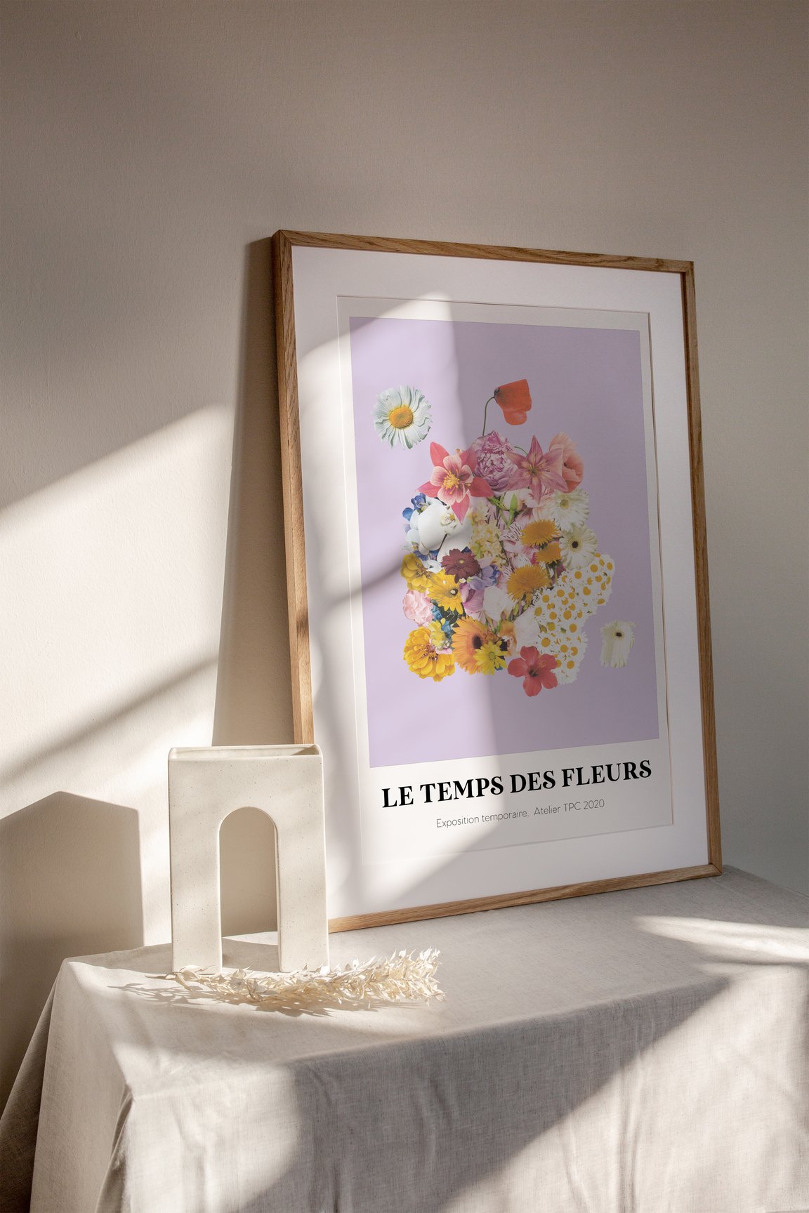 Illustration TPC encadrée - Le temps des fleurs