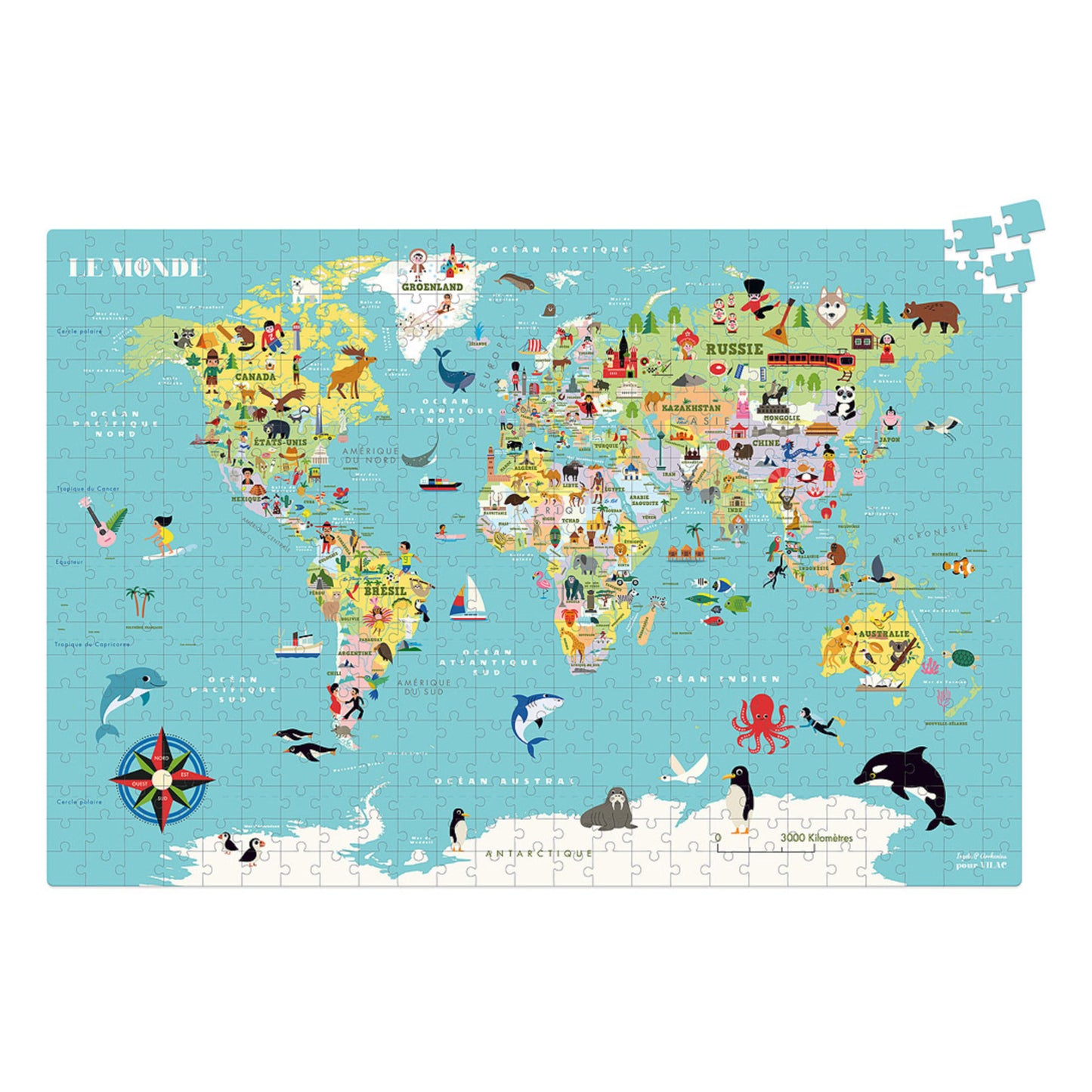 Puzzle XL monde - Vilac