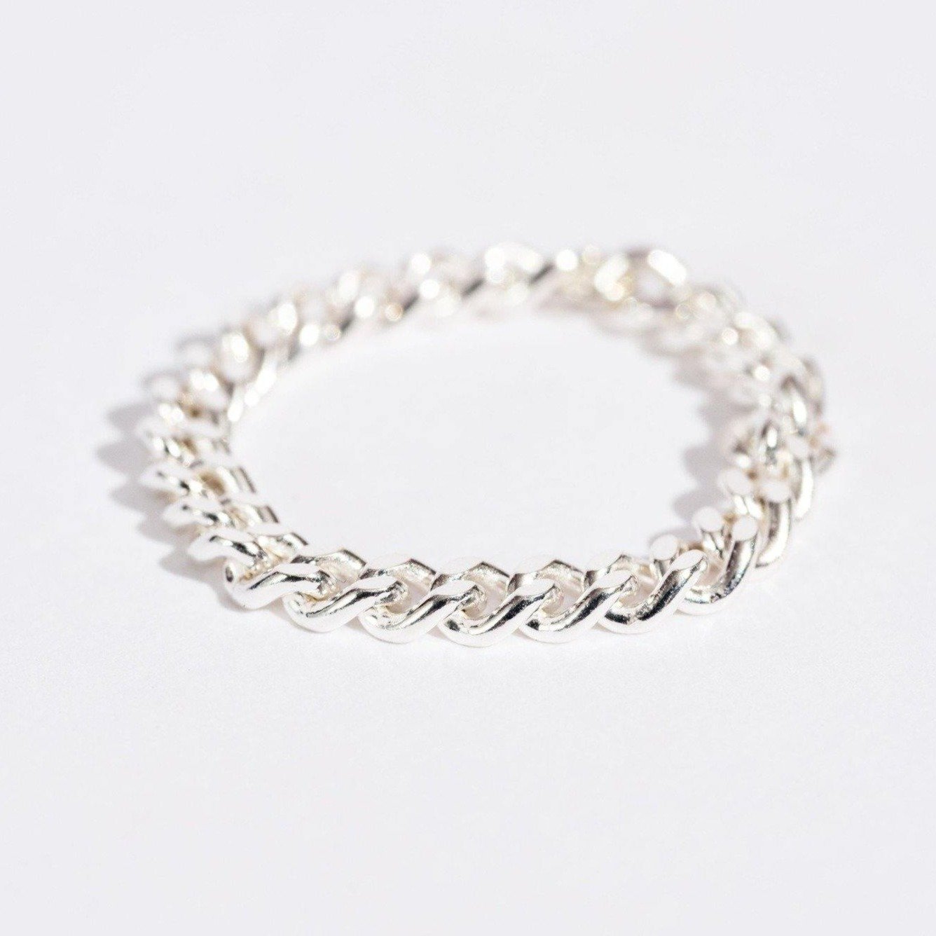 Bague chaîne argent à $49 de 2 mm - Plum