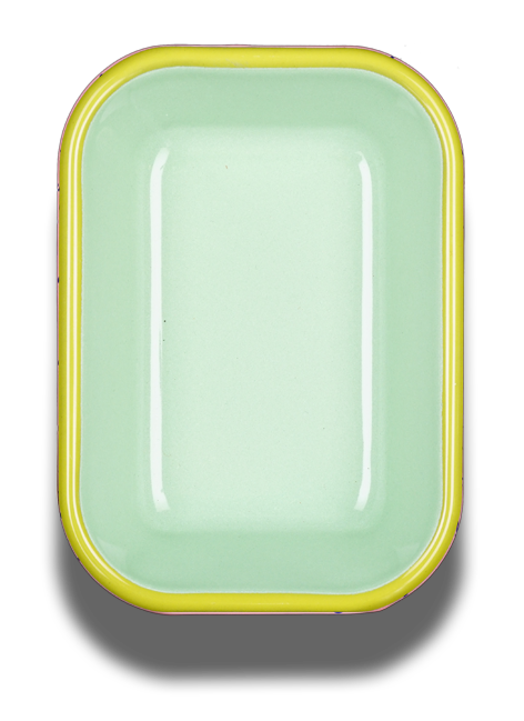 Plat de cuisson ou présentation Colorama en acier émaillé- Menthe - Bornn Enamelware
