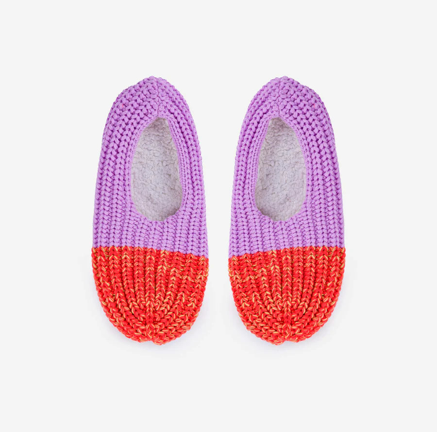 Pantoufles bi colores / Colorblock Rib Slipper - Verloop