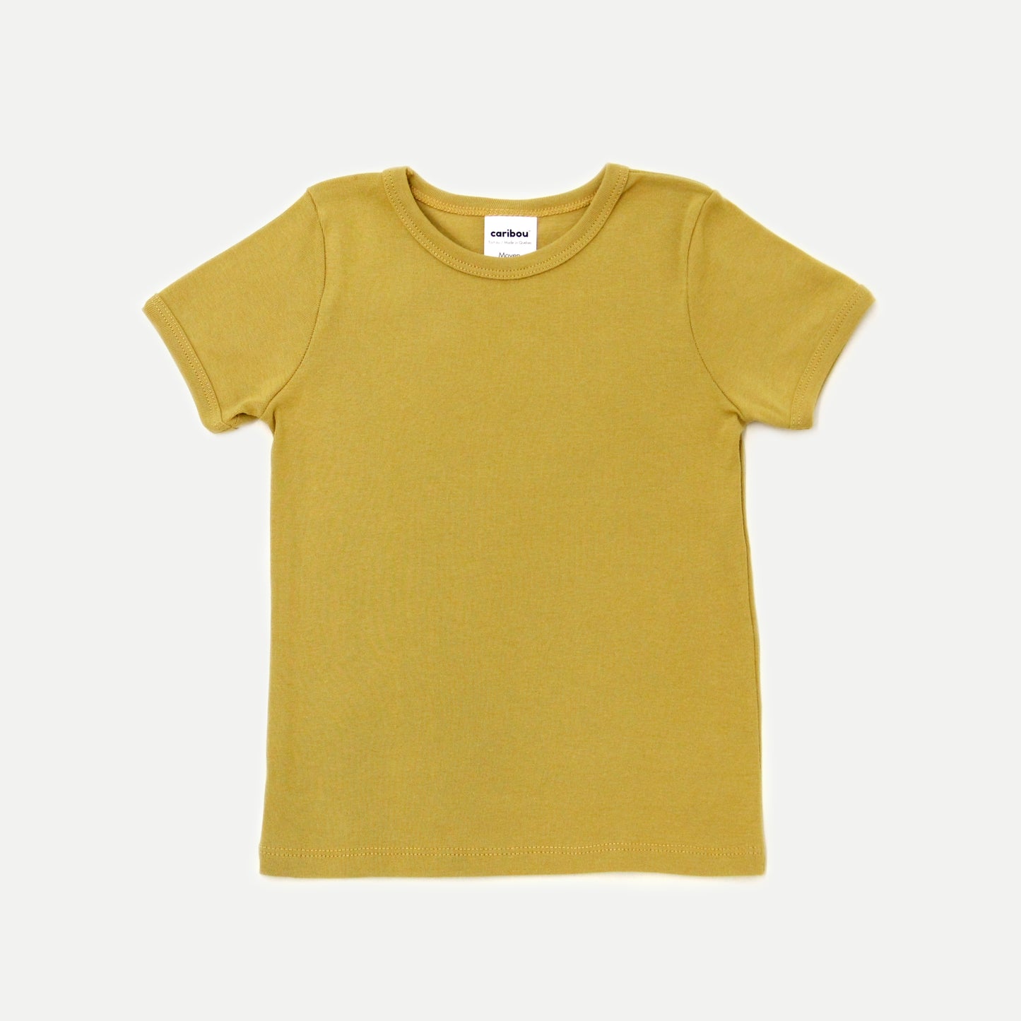 tee shirt couleur moutarde de la marque caribou